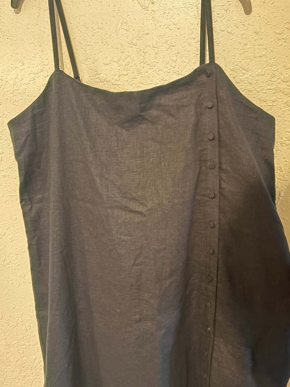 Abercrombie & Fitch Black Linen-blend Button Skort